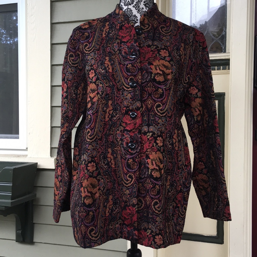 NWOT Coldwater Creek long tapestry jacket
